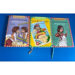 SET OF 3 JUNIE B. JONES HARDCOVERS BY BARBARA PARK - FIRST GRADER SERIES